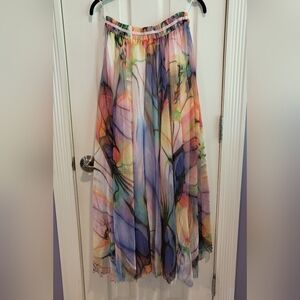 Vibrant Multicolor Maxi Skirt